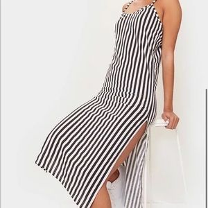 Pretty Little Thing Black & White Striped Dress
